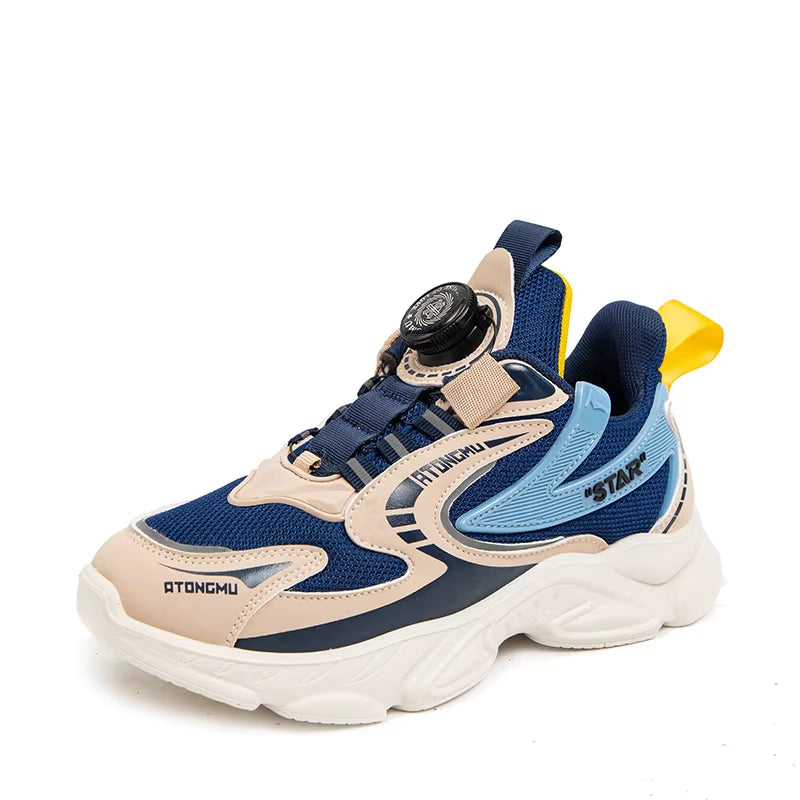 Children Boys Casual Shoes Mesh Sneakers Boys Sport Breathable Tennis Sneaker Baby Girls Spring Fashion Mesh Black Running Shoe