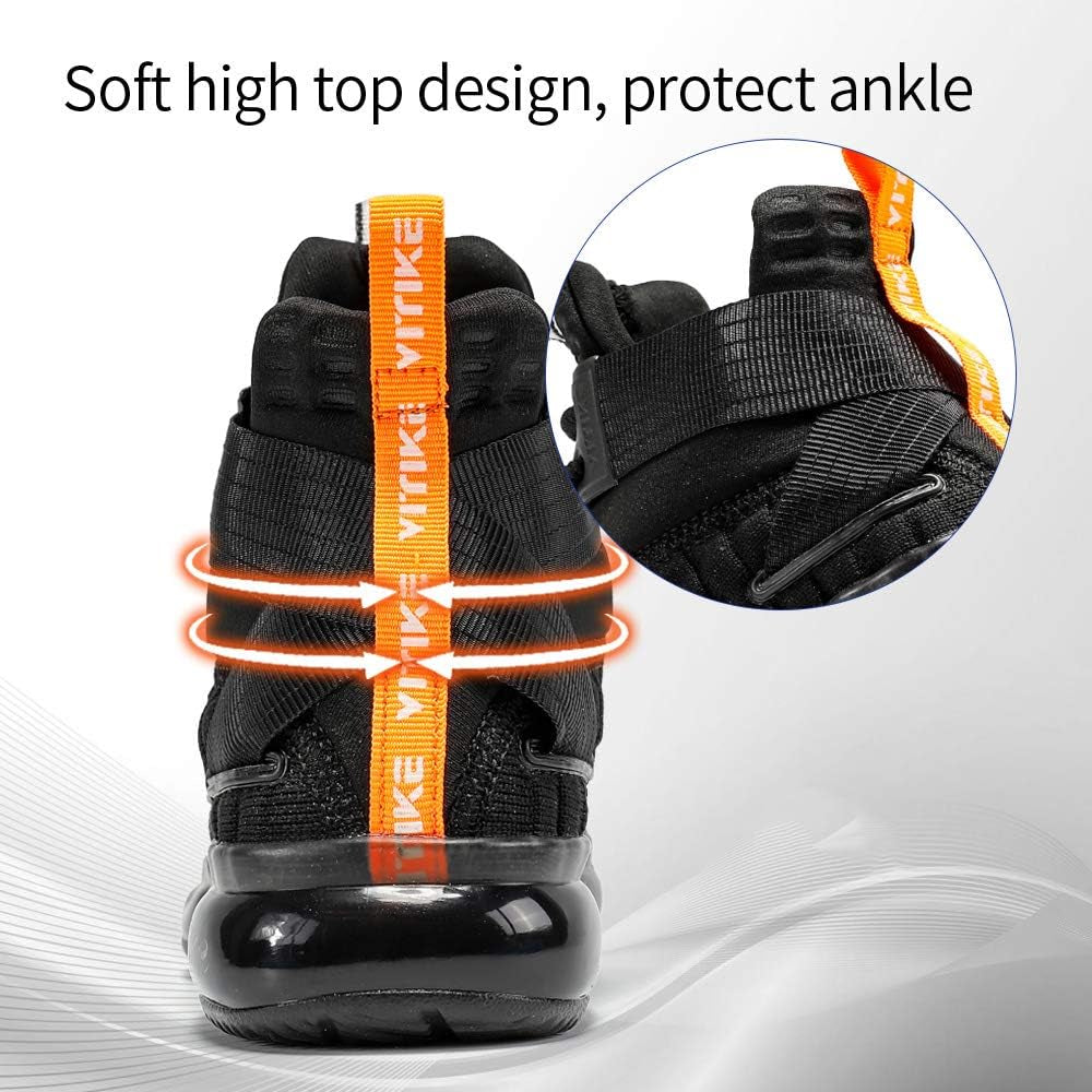 Kids Basketball Shoes High-Top Sports Shoes Sneakers Durable Lace-Up Non-Slip Running Shoes Secure for Little Kids Big Kids and Boys Girls