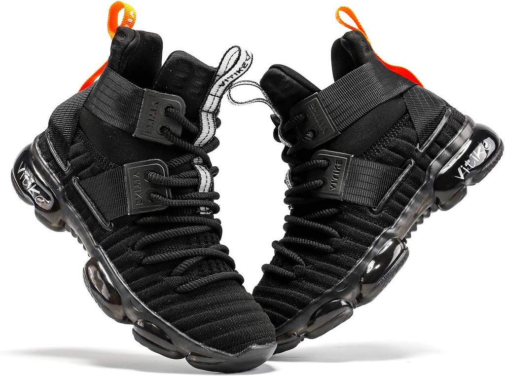 Kids Basketball Shoes High-Top Sports Shoes Sneakers Durable Lace-Up Non-Slip Running Shoes Secure for Little Kids Big Kids and Boys Girls