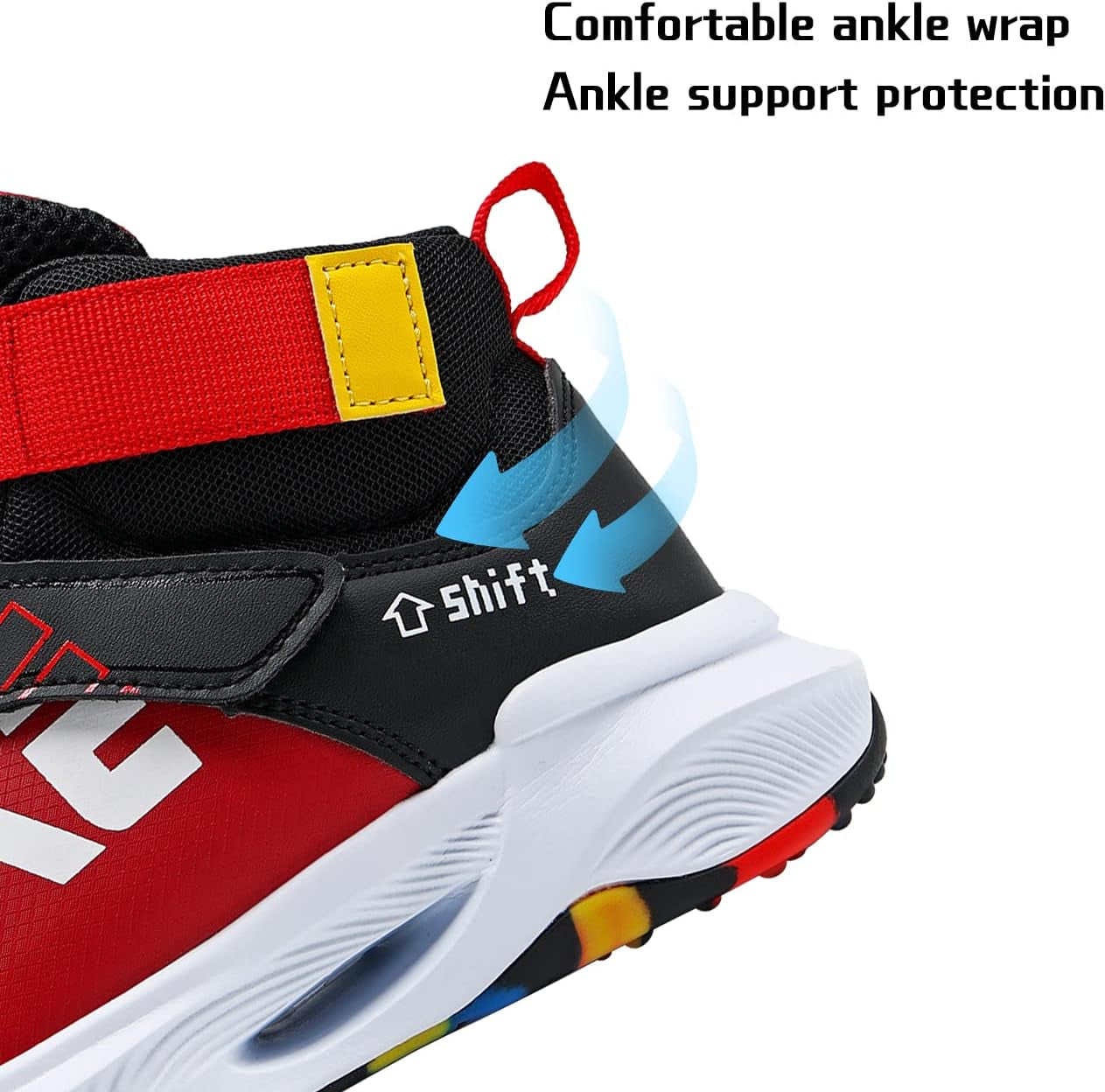 Kids Basketball Shoes High-Top Sports Shoes Sneakers Durable Lace-Up Non-Slip Running Shoes Secure for Little Kids Big Kids and Boys Girls